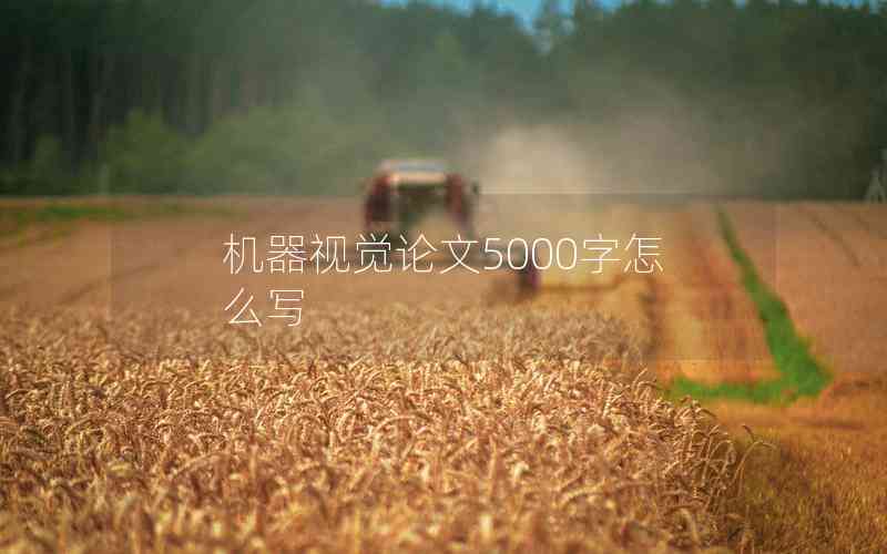 機器視覺論文5000字怎么寫 機器視覺論文5000字怎么寫