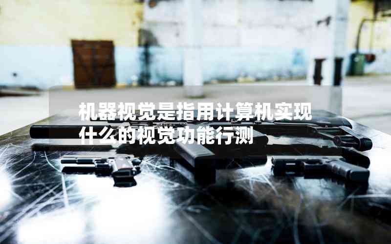 機(jī)器視覺是指用計(jì)算機(jī)實(shí)現(xiàn)什么的視覺功能行測(cè) 機(jī)器視覺是指用計(jì)算機(jī)實(shí)現(xiàn)什么的視覺功能行測(cè)