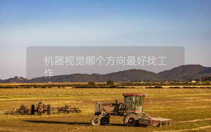 機器視覺哪個方向最好找工作 機器視覺哪個方向最好找工作