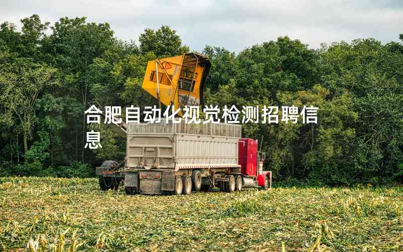 合肥自動化視覺檢測招聘信息 合肥自動化視覺檢測招聘信息