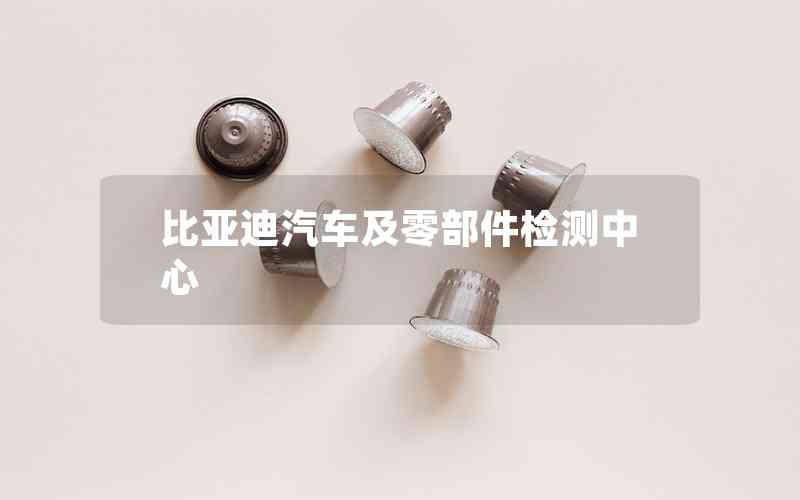 比亞迪汽車及零部件檢測中心 比亞迪汽車及零部件檢測中心